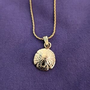 Vintage Monet Sand Dollar Necklace Signed